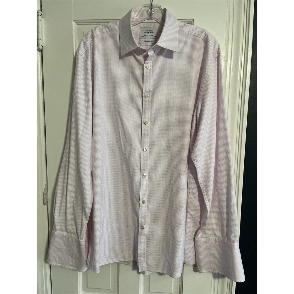 Charles Tyrwitt Button Down Mens Dress Shirt French Cuffs Extra Slim Fit